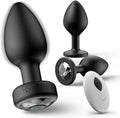 oreyurt Anal Plug Sex Toys Vibrator – Silicone Butt Plugs Training Kit with Remote Control, 10 Vibration Modes, Prostate Massager for Adults – Black