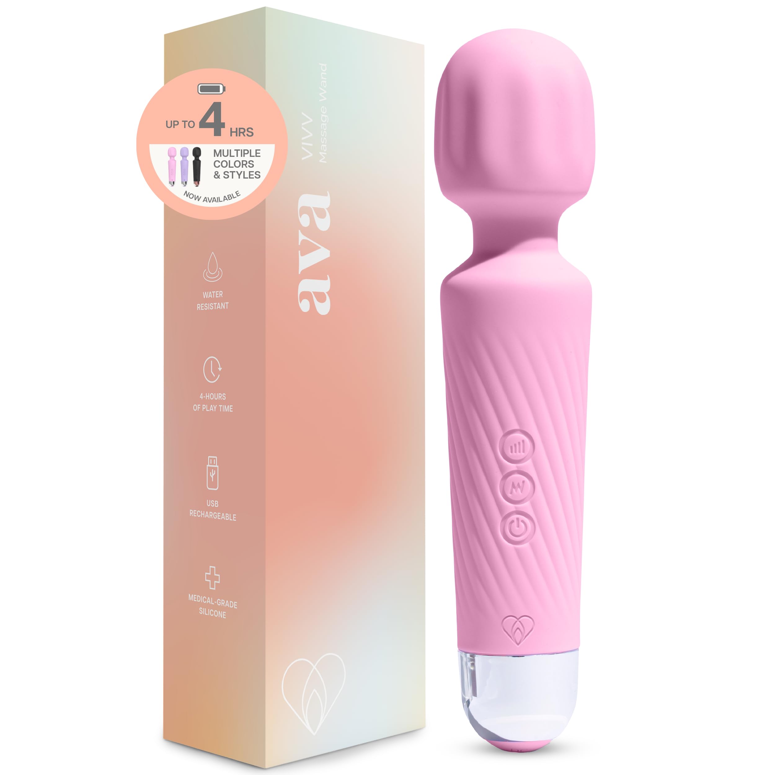 Ava Vibrator Sex Toys – Battery Life 4 Hours | Water Resistant Body Safe Silicone | Clitoral Vibrators Couples Sex Toy with Multi Patterns & speeds Vibrator for Women - Purple