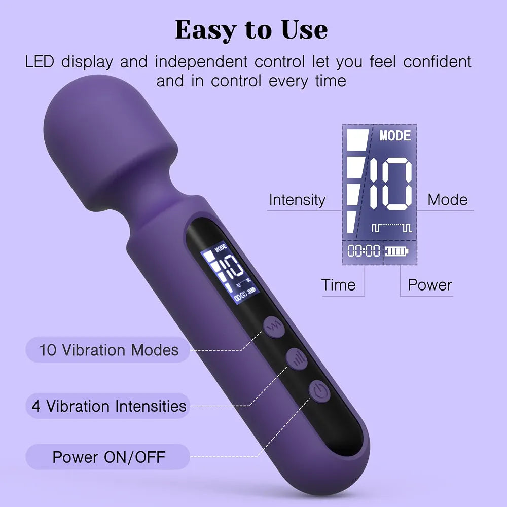 Tracy's Dog Wand Vibrator Kits, Couples Adult Sex Toys with 3 Attachments