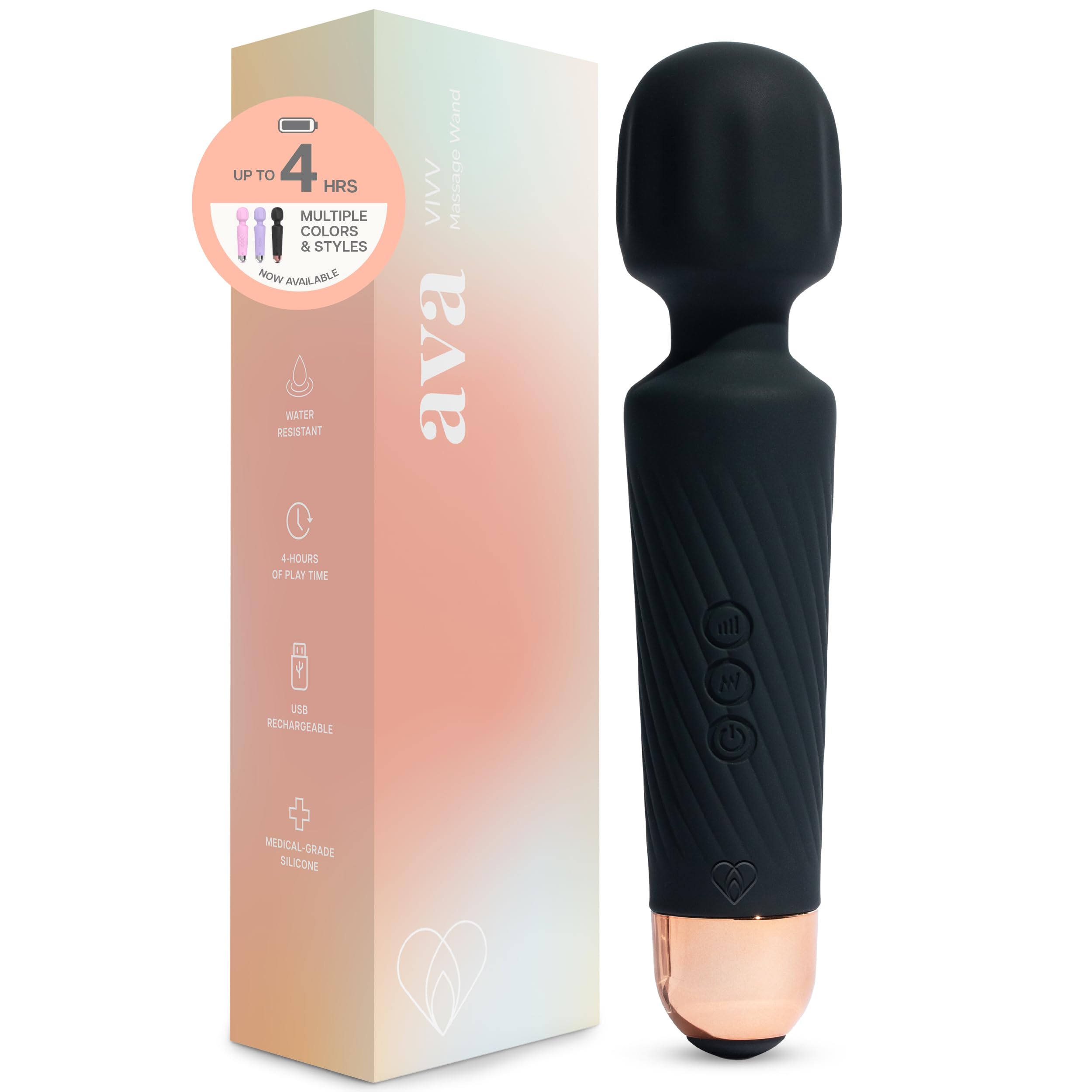 Ava Vibrator Sex Toys – Battery Life 4 Hours | Water Resistant Body Safe Silicone | Clitoral Vibrators Couples Sex Toy with Multi Patterns & speeds Vibrator for Women - Purple