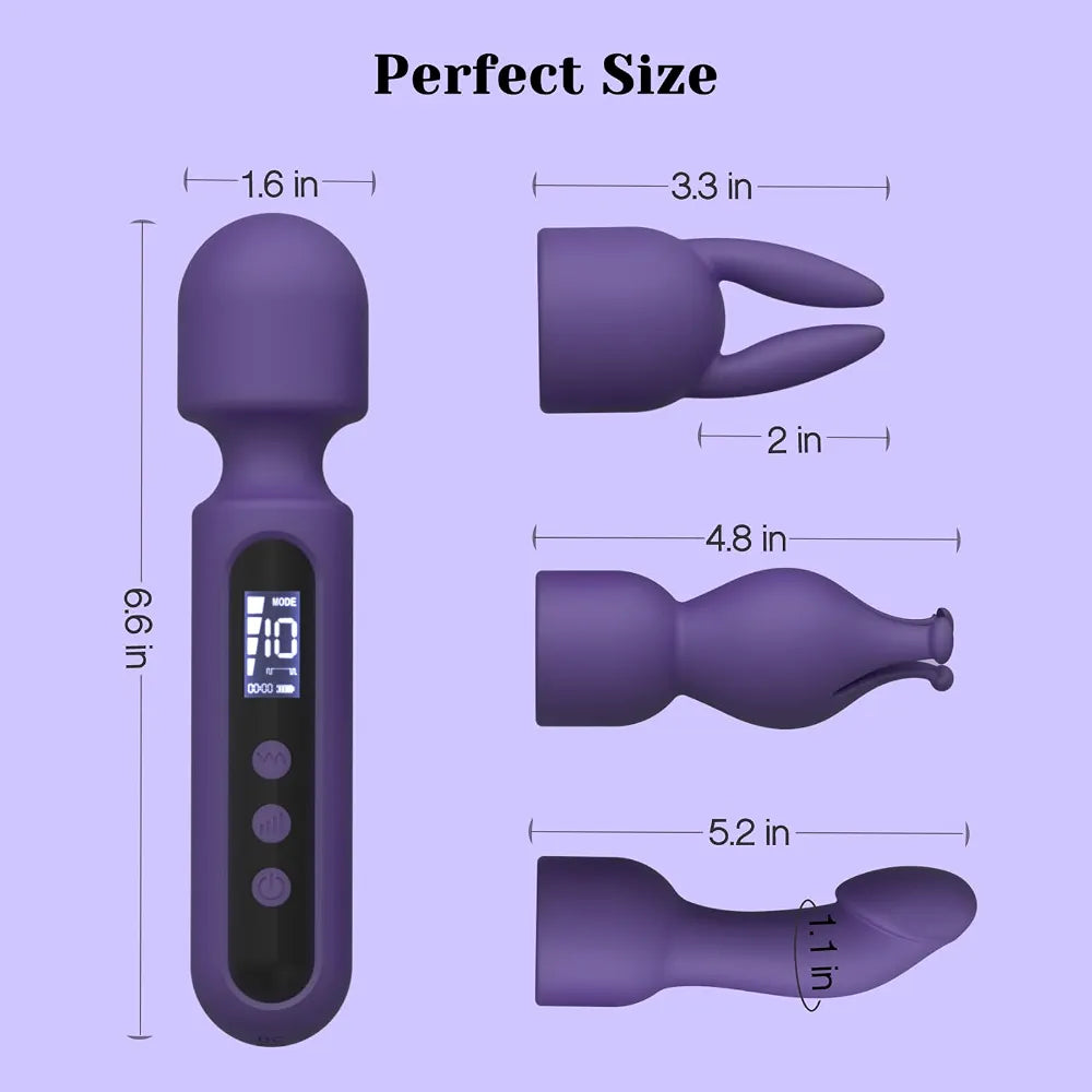 Tracy's Dog Wand Vibrator Kits, Couples Adult Sex Toys with 3 Attachments