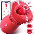 Vibrator Adult Sex Toys for Women - Sovokn 5IN1 Mouth Sucking Vibrator Rose Sex Toy, 10 Tongue Licking, 3 Auto & 1 Manual Sucking Adult Toys New APP, Anal Clit Nipple Vibrators Female Couples Sex Toys