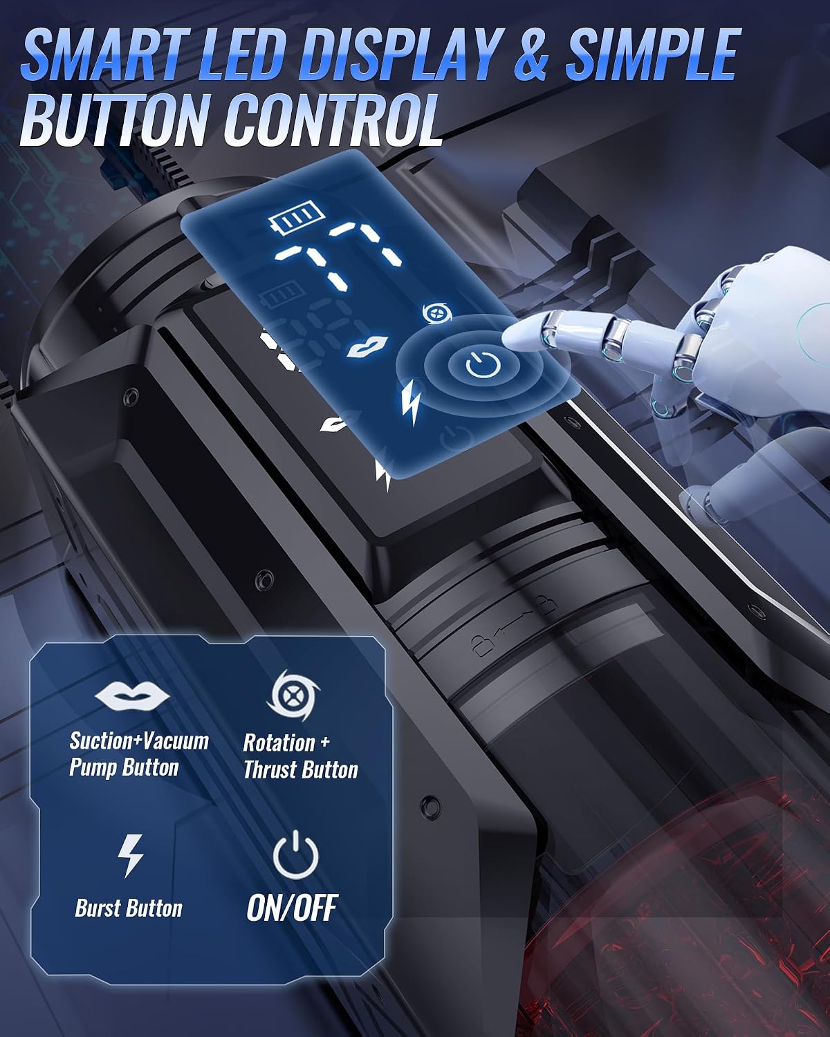 EINSEO Sex Toys for Men Penis Pump - AI Sync Waterproof Male Masturbator Stroker with 7 Sucking Thrusting Rotating & 7 Licking Modes, Adult Toys Pocket Pussy Mens Sex Toy Blowjob Sex Machine Bath Item