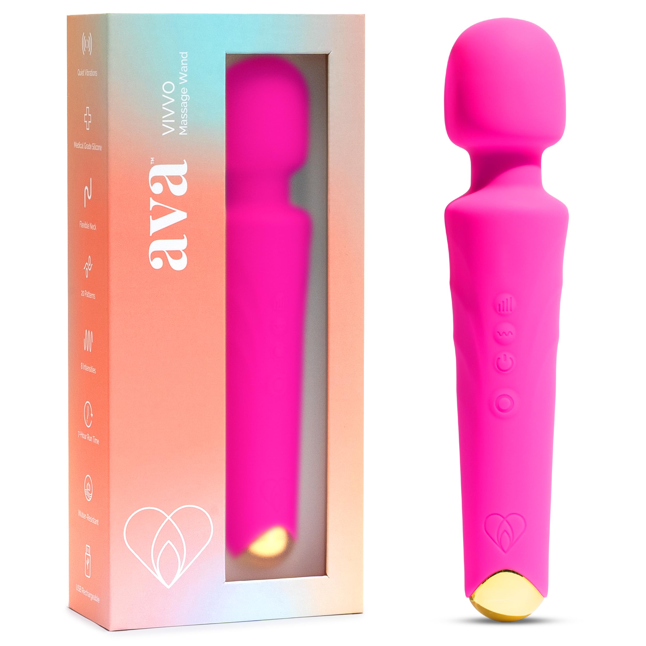 Ava Vibrator Sex Toys – Battery Life 4 Hours | Water Resistant Body Safe Silicone | Clitoral Vibrators Couples Sex Toy with Multi Patterns & speeds Vibrator for Women - Purple