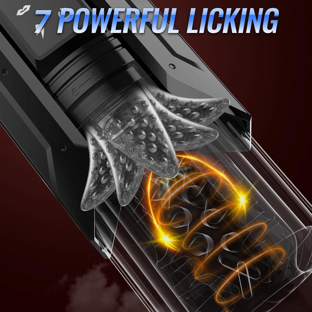 EINSEO Sex Toys for Men Penis Pump - AI Sync Waterproof Male Masturbator Stroker with 7 Sucking Thrusting Rotating & 7 Licking Modes, Adult Toys Pocket Pussy Mens Sex Toy Blowjob Sex Machine Bath Item