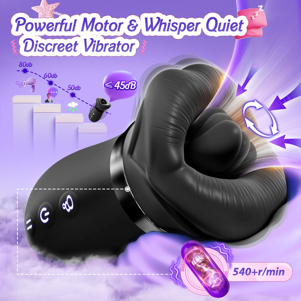 Vibrator Adult Sex Toys for Women - Sovokn 5IN1 Mouth Sucking Vibrator Rose Sex Toy, 10 Tongue Licking, 3 Auto & 1 Manual Sucking Adult Toys New APP, Anal Clit Nipple Vibrators Female Couples Sex Toys