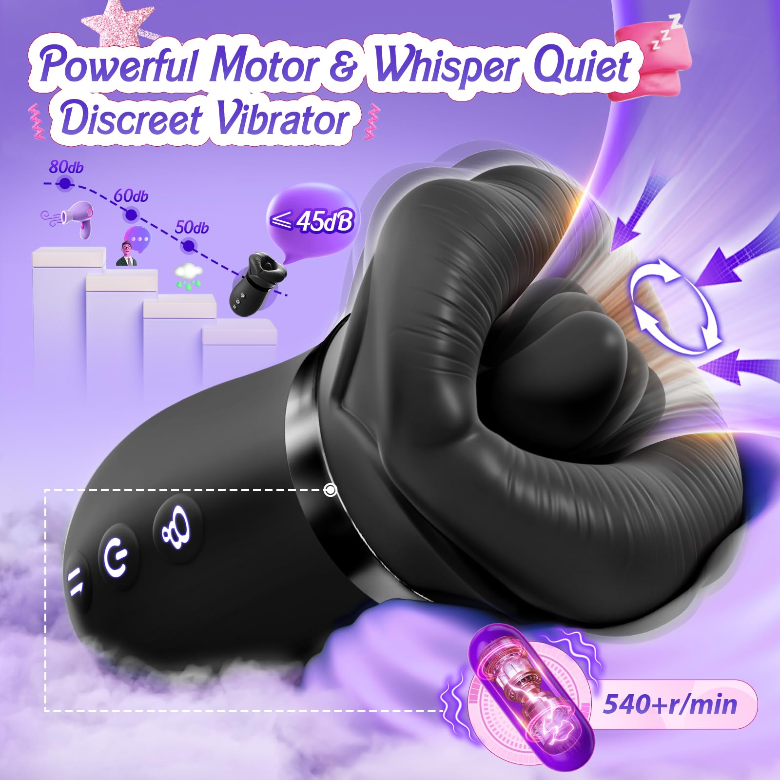 Vibrator Adult Sex Toys for Women - Sovokn 5IN1 Mouth Sucking Vibrator Rose Sex Toy, 10 Tongue Licking, 3 Auto & 1 Manual Sucking Adult Toys New APP, Anal Clit Nipple Vibrators Female Couples Sex Toys