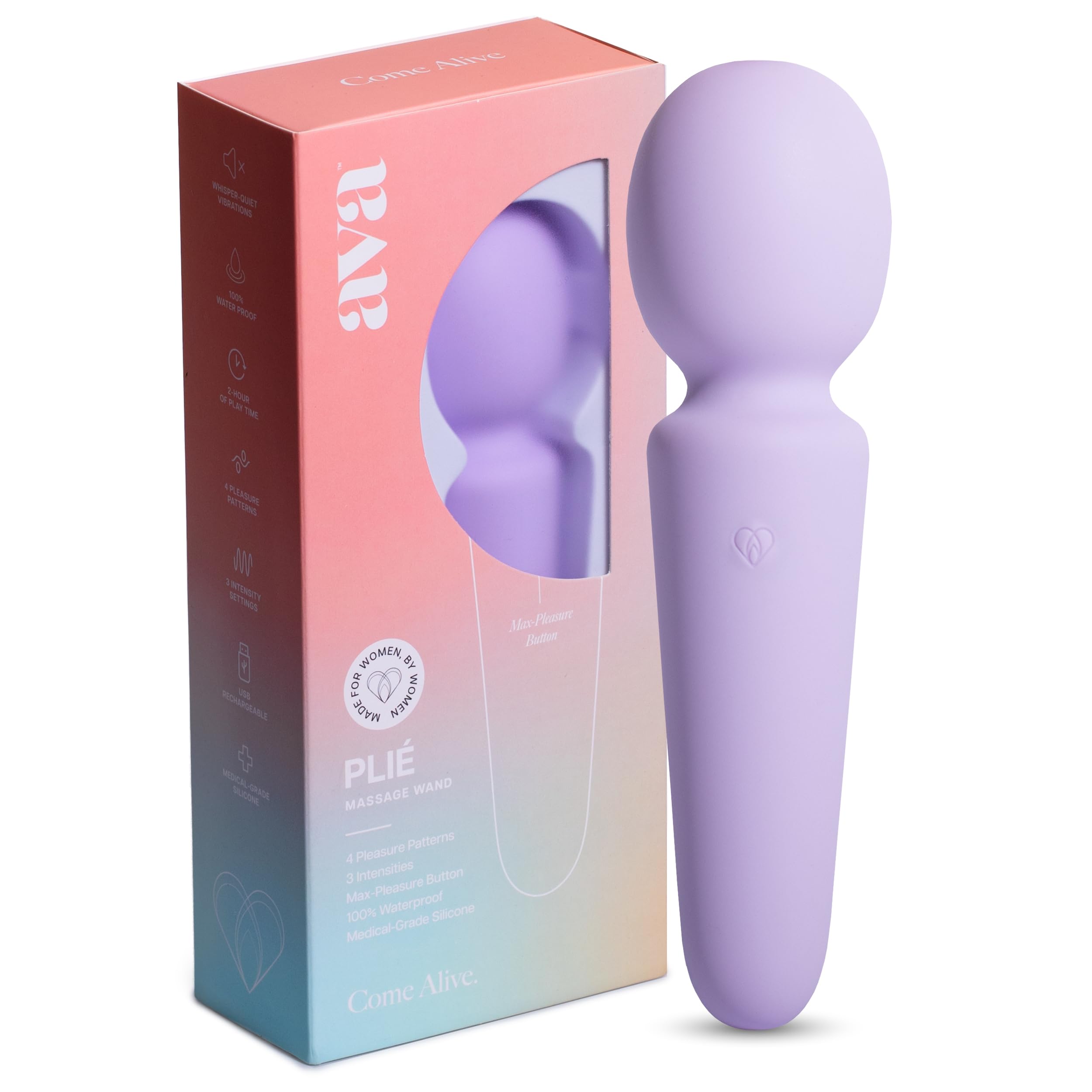 Ava Vibrator Sex Toys – Battery Life 4 Hours | Water Resistant Body Safe Silicone | Clitoral Vibrators Couples Sex Toy with Multi Patterns & speeds Vibrator for Women - Purple