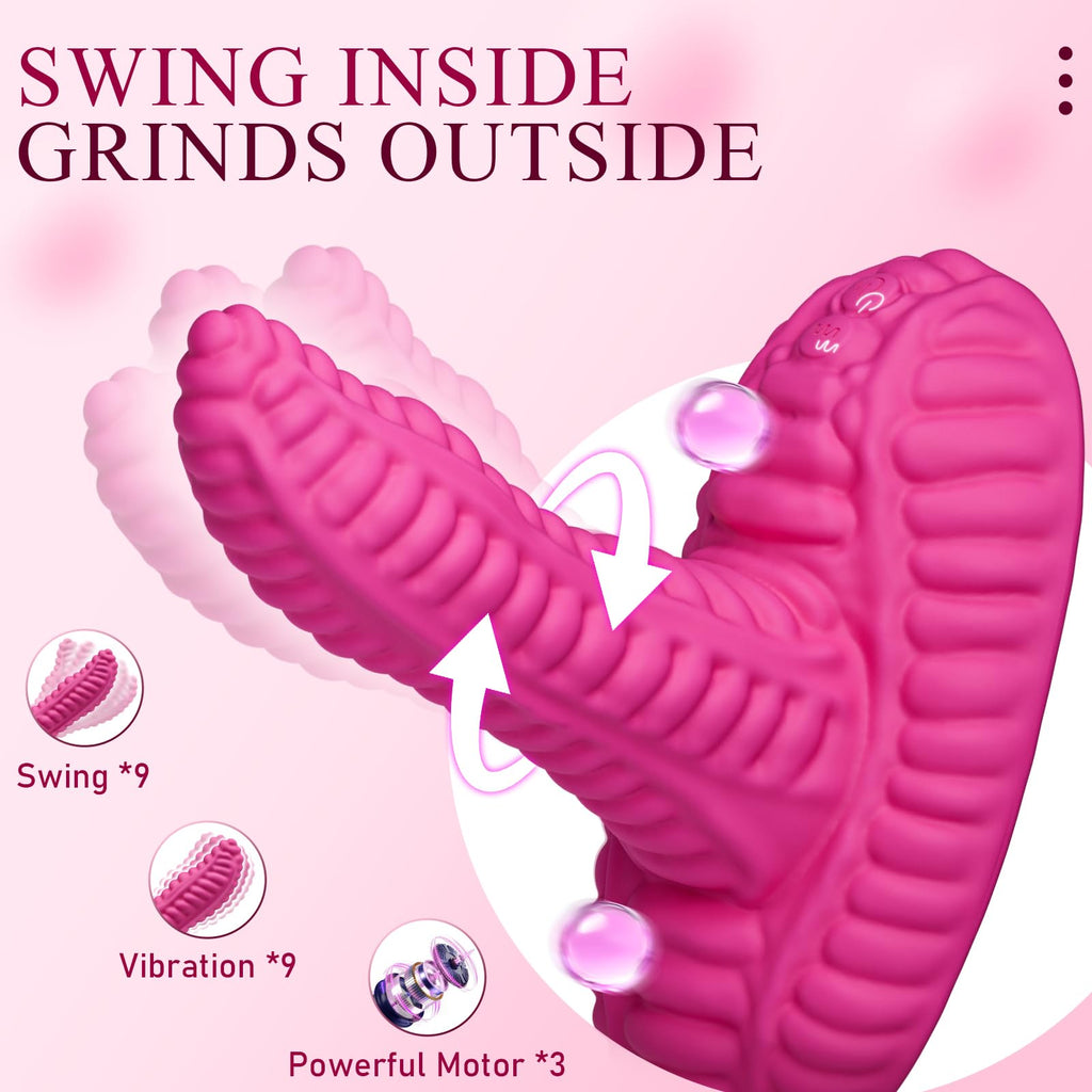 Riding Grinding Thrusting Dildo Vibrator - Remote Control Sex Grinders with 9 Thrusts & Vibrations for Clit Perineum G Spot Stimulation, Women Female Sex Toy Adult Toys & Games Sex Machine Dildos