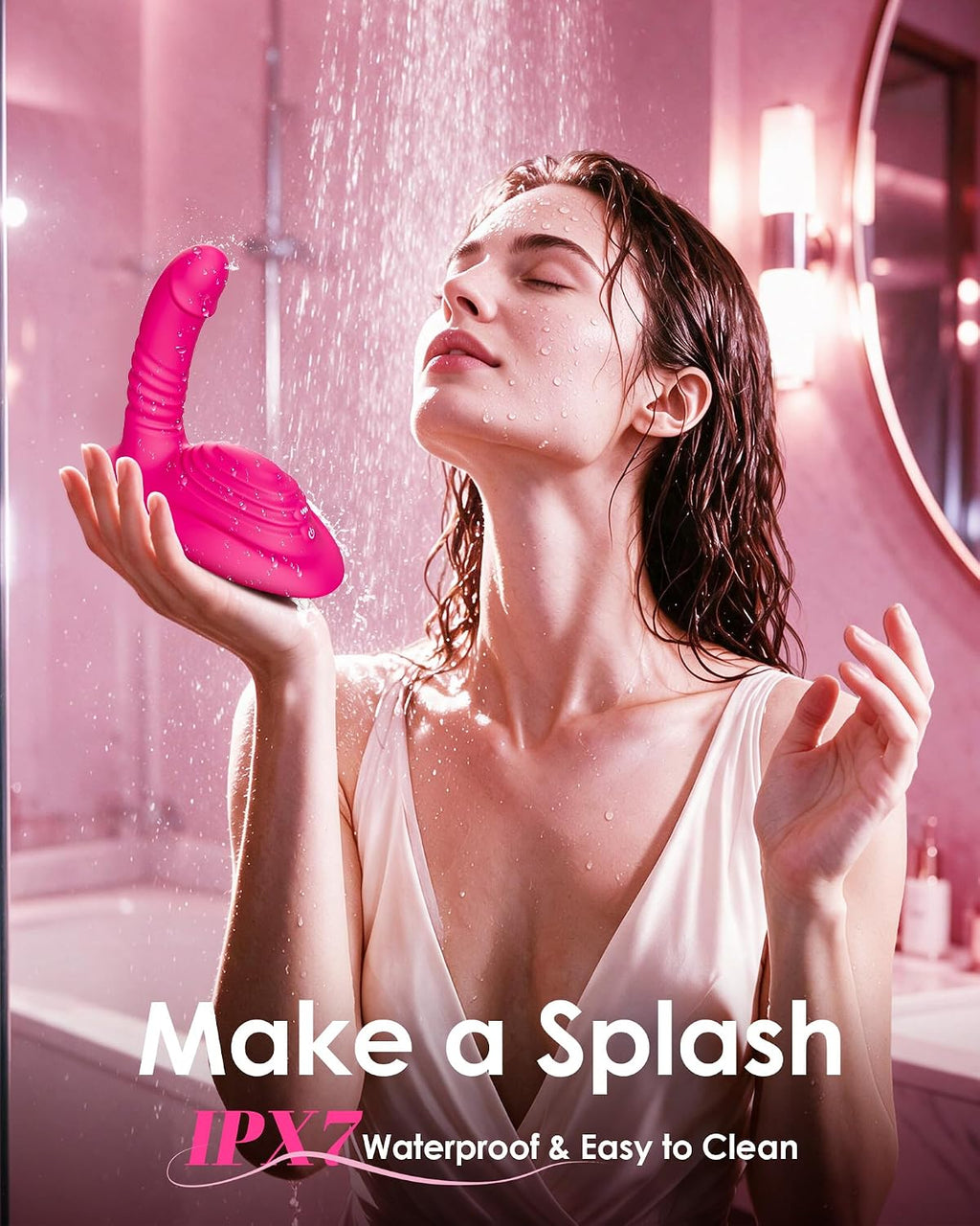 Riding Grinding Thrusting Dildo Vibrator - Remote Control Sex Grinders with 9 Thrusts & Vibrations for Clit Perineum G Spot Stimulation, Women Female Sex Toy Adult Toys & Games Sex Machine Dildos