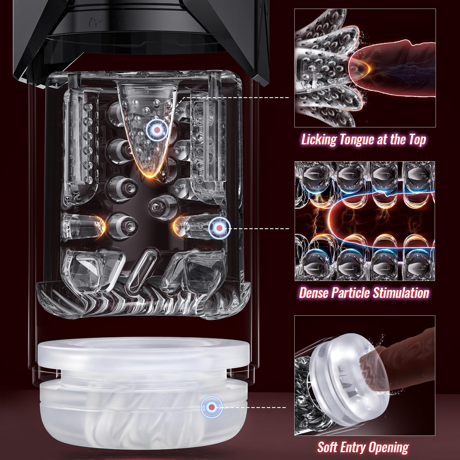 EINSEO Sex Toys for Men Penis Pump - AI Sync Waterproof Male Masturbator Stroker with 7 Sucking Thrusting Rotating & 7 Licking Modes, Adult Toys Pocket Pussy Mens Sex Toy Blowjob Sex Machine Bath Item