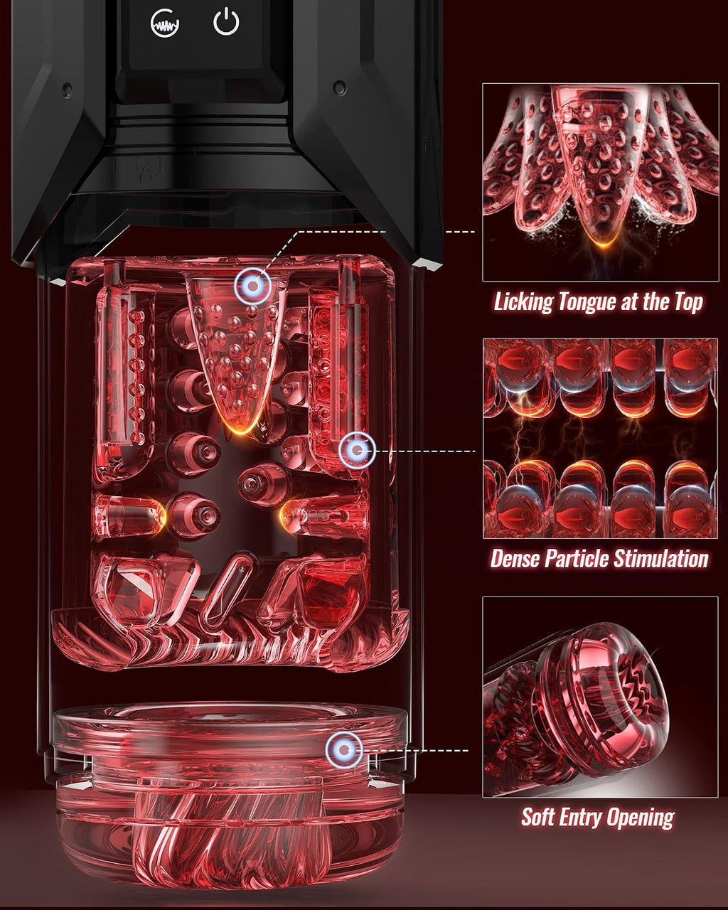 EINSEO Sex Toys for Men Penis Pump - AI Sync Waterproof Male Masturbator Stroker with 7 Sucking Thrusting Rotating & 7 Licking Modes, Adult Toys Pocket Pussy Mens Sex Toy Blowjob Sex Machine Bath Item