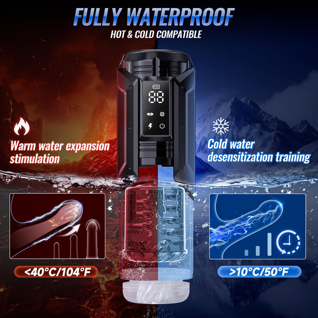 EINSEO Sex Toys for Men Penis Pump - AI Sync Waterproof Male Masturbator Stroker with 7 Sucking Thrusting Rotating & 7 Licking Modes, Adult Toys Pocket Pussy Mens Sex Toy Blowjob Sex Machine Bath Item
