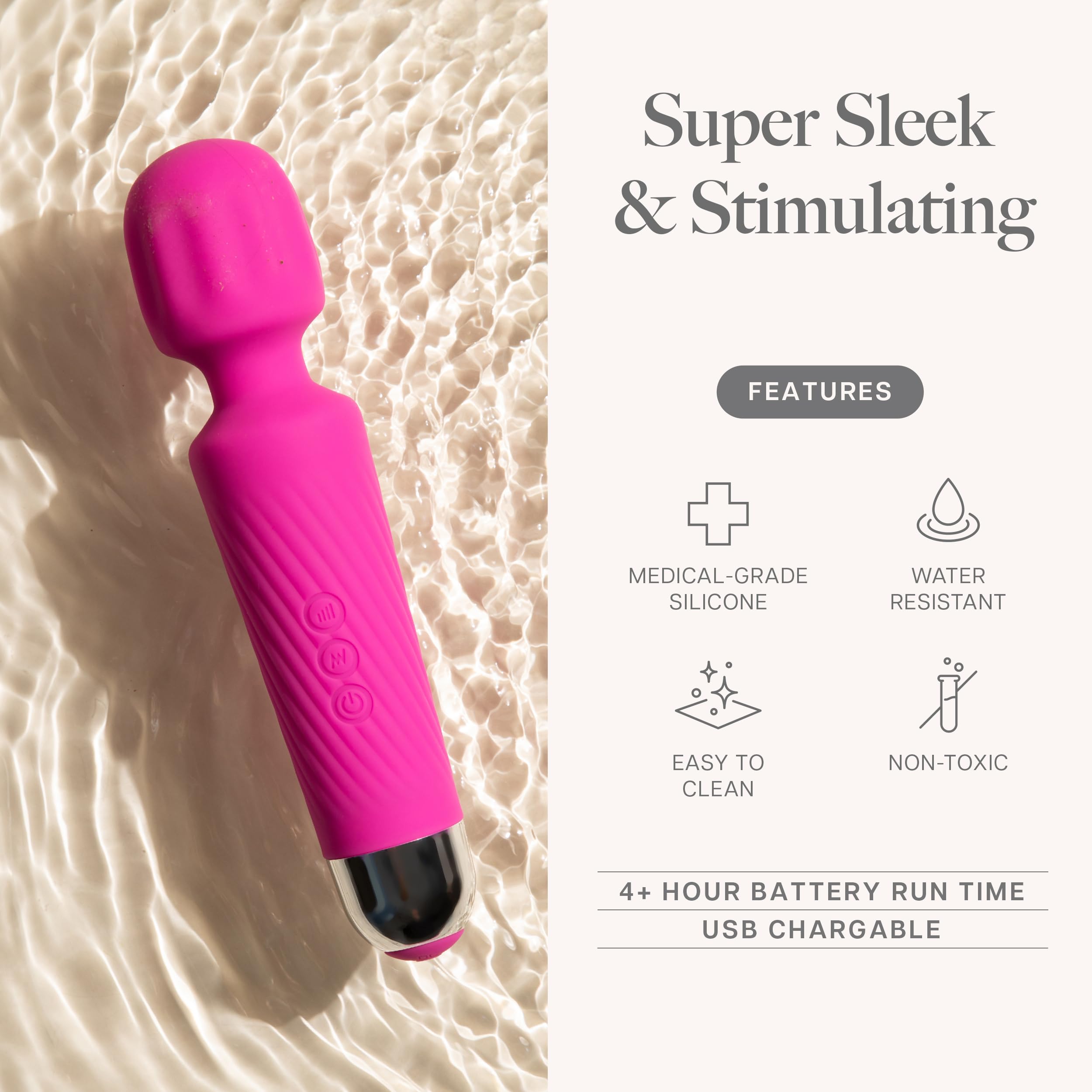 Ava Vibrator Sex Toys – Battery Life 4 Hours | Water Resistant Body Safe Silicone | Clitoral Vibrators Couples Sex Toy with Multi Patterns & speeds Vibrator for Women - Purple